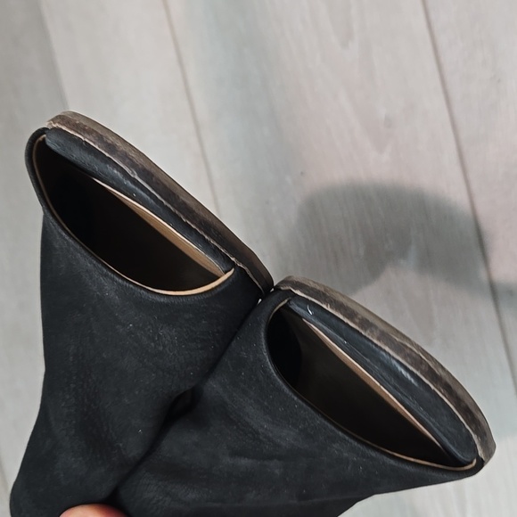 Lucky Brand Women Organza Black Suede Open Toe Mules Heels Sz 9M - Picture 4 of 13